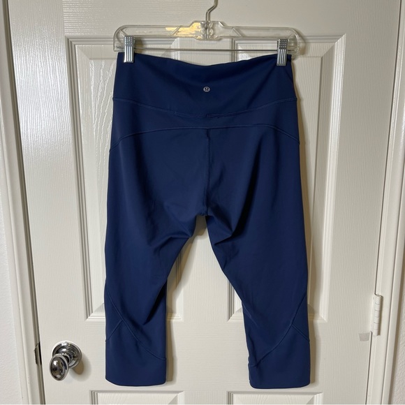 lululemon blue capri leggings cropped size 10 - Picture 4 of 9